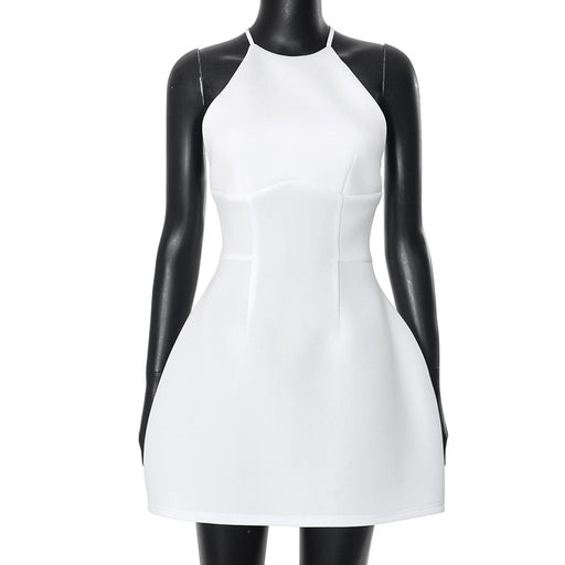 summer backless sling dress, view 7 - MRSLM