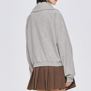 retro lapel embroidery sweater, view 5 - MRSLM