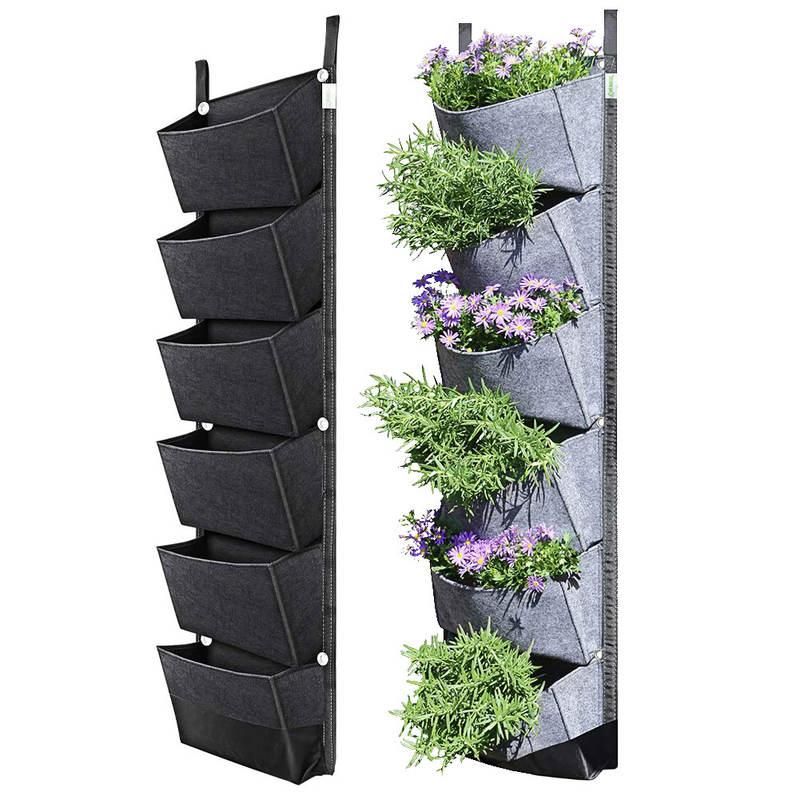 wall-mounted 6-pocket vertical garden planter - MRSLM