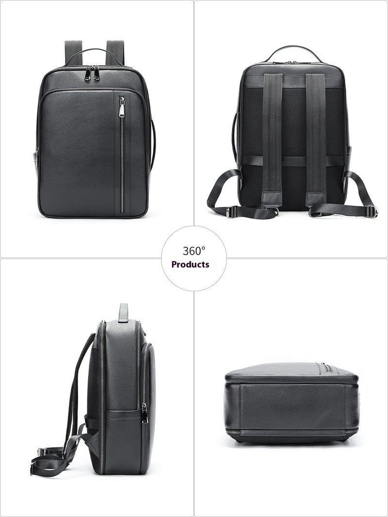 Men's leather backpack, view 4 - MRSLM