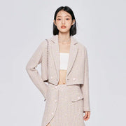 short plaid blazer, view 7 - MRSLM