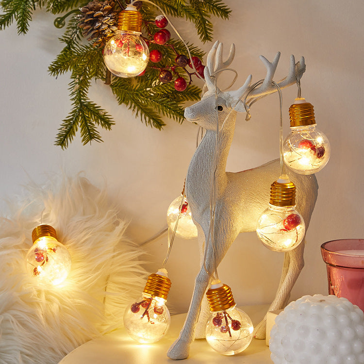 Christmas bulb string lights, view 2 - MRSLM