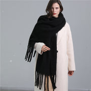 Extra long faux cashmere scarf, view 6 - MRSLM