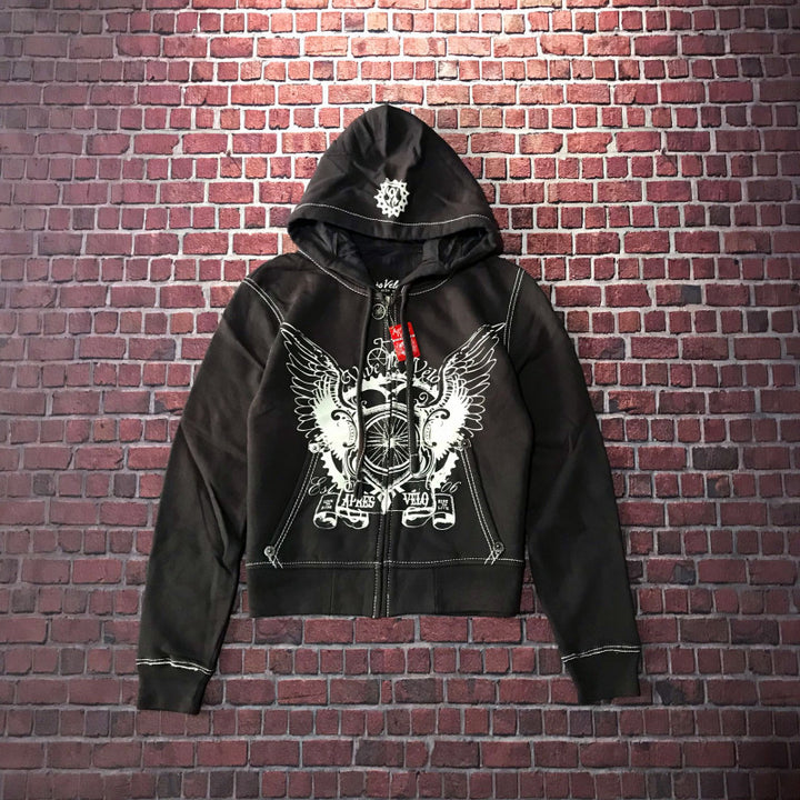 Hooded Sweater Motorcycle Heavy Metal Punk Can Take Lovers