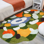 moss and pebble kids rug, view 3 - MRSLM
