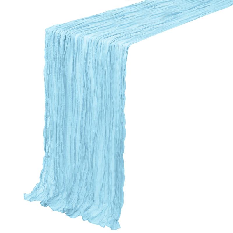 boho cheesecloth table runner, view 5 - MRSLM