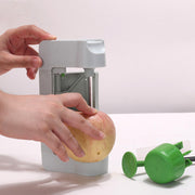 hand rotating fruit and vegetable slicer, view 2 - MRSLM