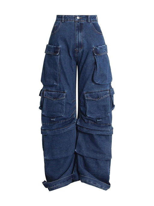 high waist camouflage casual jeans, view 3 - MRSLM