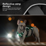 reflective nylon dog harness with handle, view 8 - MRSLM