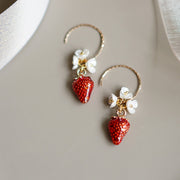 cute flower silver earrings, view 3 - MRSLM