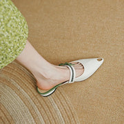 women's leather heel mules, view 6 - MRSLM