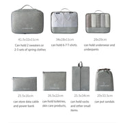 7-piece travel bag organizer set, view 10 - MRSLM