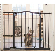 matte bronze arch pet gate, view 4 - MRSLM
