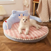 cozy bear-shaped cat sofa mat, view 7 - MRSLM