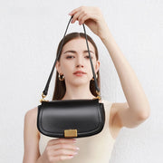 Retro genuine leather crossbody shoulder bag, view 9 - MRSLM