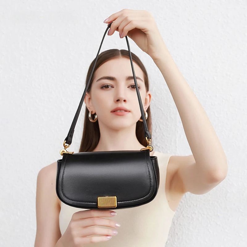 Retro genuine leather crossbody shoulder bag, view 9 - MRSLM