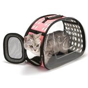 transparent foldable cat carrier bag, view 11 - MRSLM