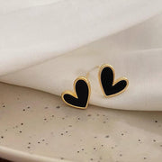 heart bling zircon stud earrings, view 5 - MRSLM