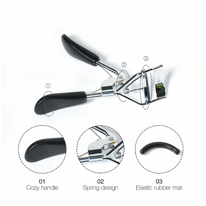 professional eyelash curler with silicone pads, view 6 - MRSLM