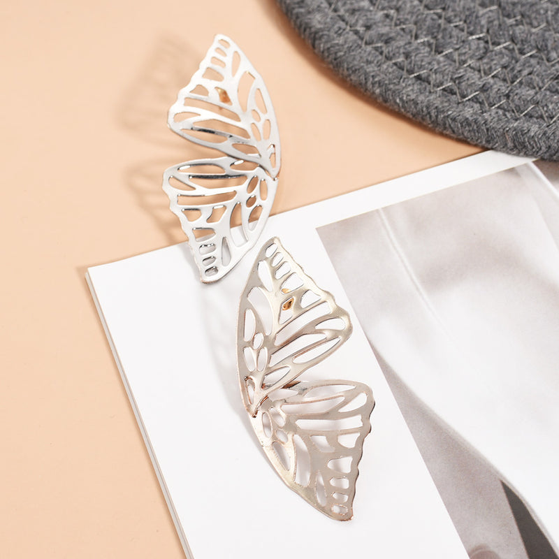 angel wing butterfly stud earrings for women, view 6 - MRSLM
