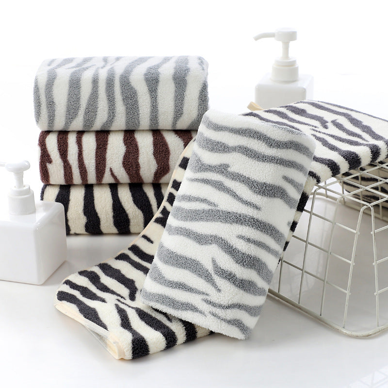 quick-dry zebra stripe microfiber towel, view 5 - MRSLM