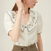 floral embroidered shirt, view 6 - MRSLM