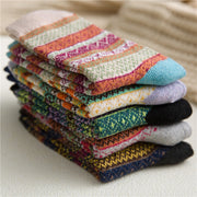 women's striped wool socks, view 4 - MRSLM