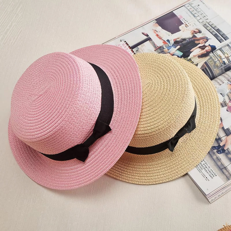 classic Panama hat with bowknot, view 9 - MRSLM