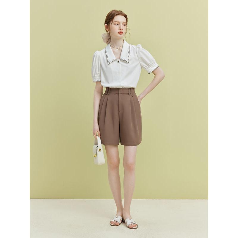 embroidered short sleeve shirt, view 5 - MRSLM