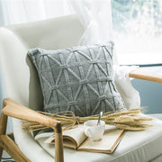 elegant gray knitted decorative pillowcase, view 5 - MRSLM