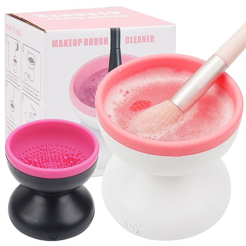USB electric makeup brush cleaner, view 4 - MRSLM