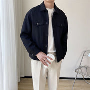 men's single-breasted short lapel coat, view 5 - MRSLM