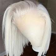 Pure white lace front bob wig, view 3 - MRSLM