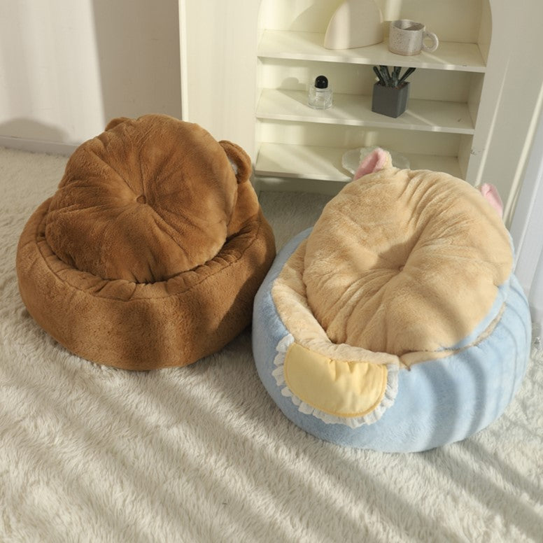 Cozy cat and small dog bed sofa, view 7 - MRSLM