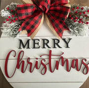 Christmas wooden board garland door decoration, view 5 - MRSLM