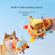 plush ringing ball toy for dogs, view 8 - MRSLM