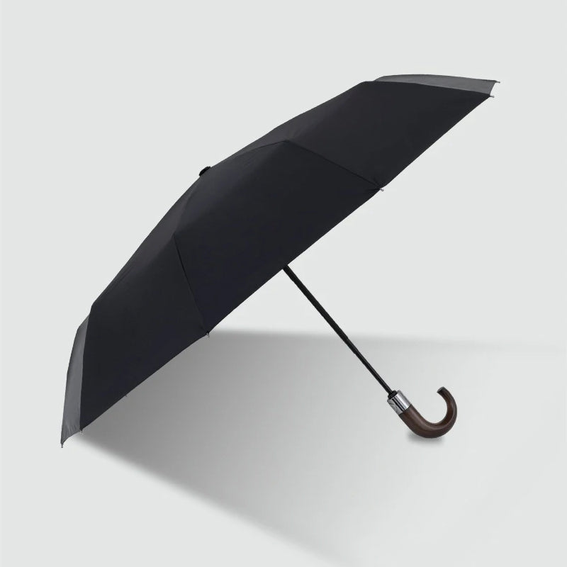 automatic wooden handle umbrella, view 3 - MRSLM
