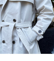 Mid-length double-breasted trench coat, view 4 - MRSLM