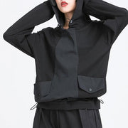 black drawstring hooded t-shirt - MRSLM