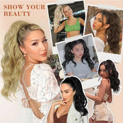 12-inch wavy claw clip ponytail extension, view 10 - MRSLM