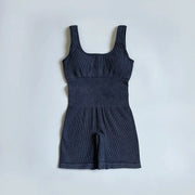 yoga ribbed tank top jumpsuit, view 8 - MRSLM