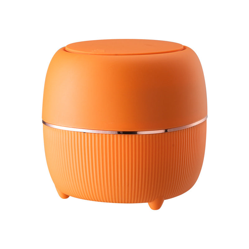 mini round desktop trash can, view 4 - MRSLM