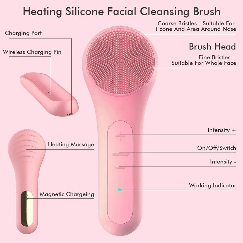 waterproof sonic facial cleansing brush, view 4 - MRSLM