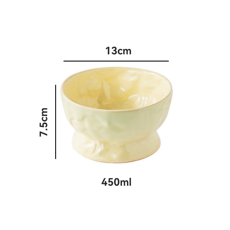 ceramic cat food and water bowl, view 3 - MRSLM