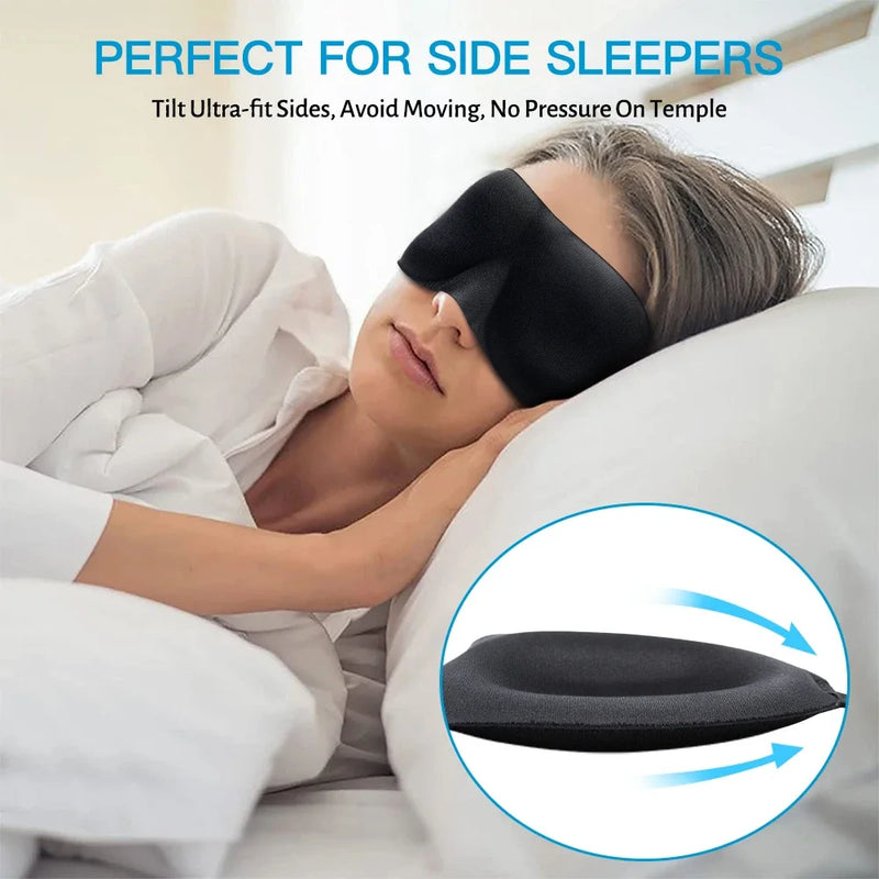 3D contoured memory foam eye mask, view 9 - MRSLM