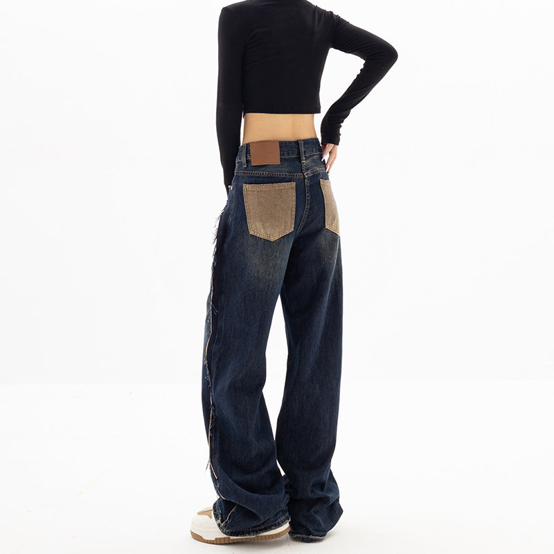 retro loose straight jeans, view 2 - MRSLM