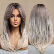gradient straight wig with side bangs, view 13 - MRSLM