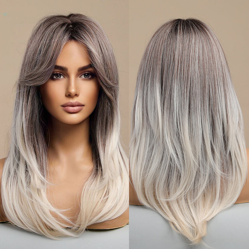 gradient straight wig with side bangs, view 13 - MRSLM