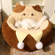 Cozy winter cat and dog bed, view 2 - MRSLM