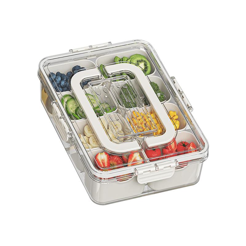 divided serving tray with lid and handle - MRSLM